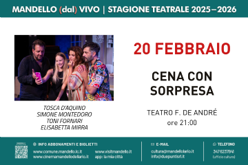 L'immagine riporta i dettagli dell'evento presenti in descrizione 