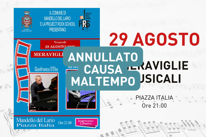 L'immagine riporta i dettagli dell'evento presenti in descrizione