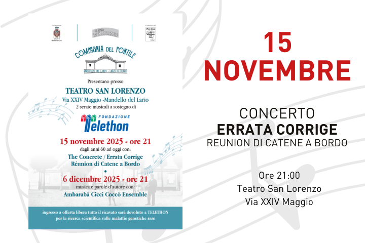 L'immagine riporta i dettagli dell'evento presenti in descrizione