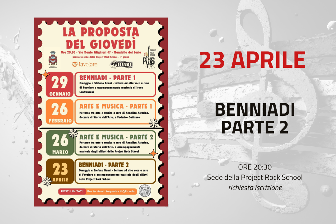 L'immagine riporta i dettagli dell'evento presenti in descrizione