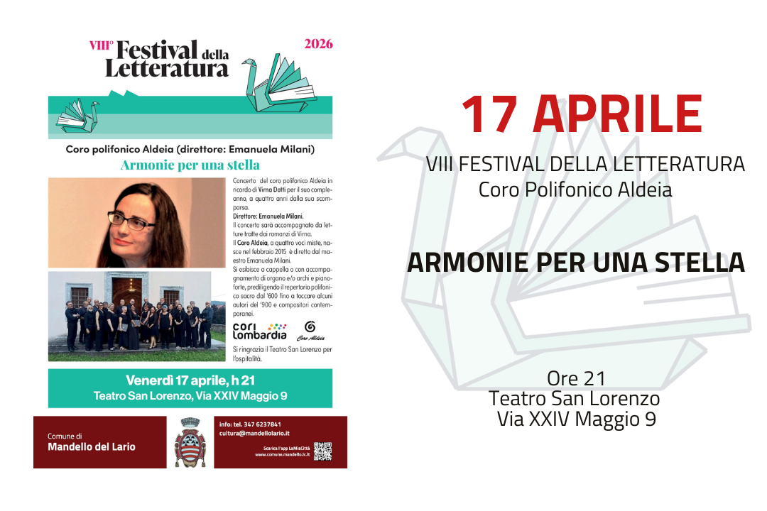 L'immagine contiene informazioni sull'evento