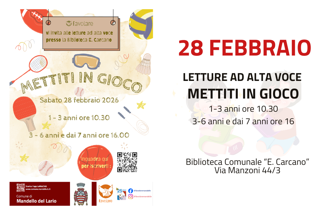 L'immagine contiene informazioni sull'iniziativa