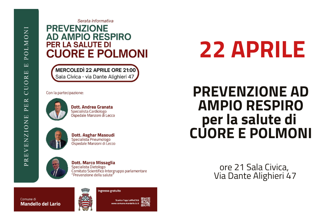 L'immagine riporta i dettagli dell'evento presenti in descrizione