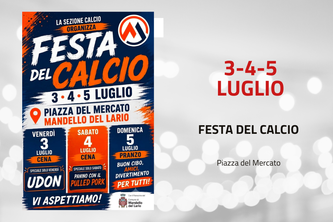 L'immagine riporta i dettagli presenti nella descrizione dell'evento