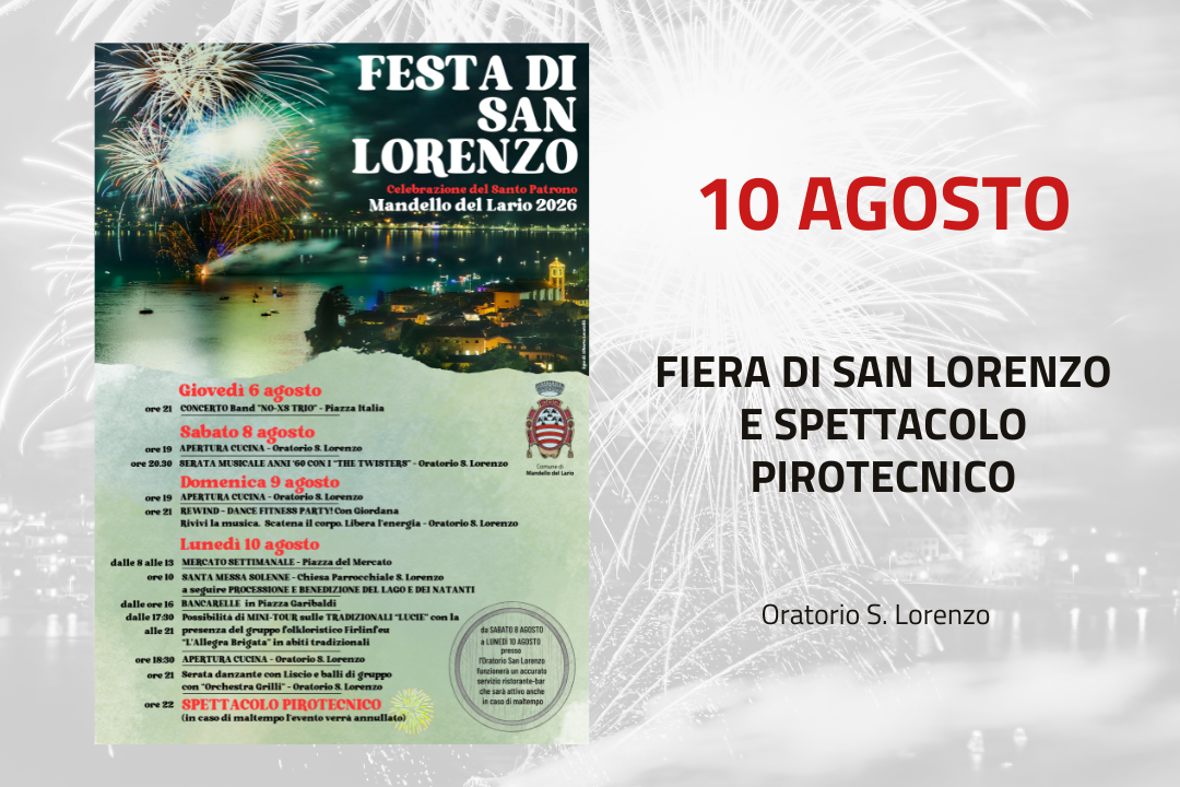 L'immagine riporta i dettagli dell'evento presenti in descrizione
