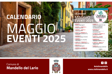 Disponibile il calendario degli eventi di maggio a Mandello del Lario