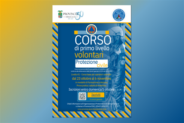 locandina corso protezione civile