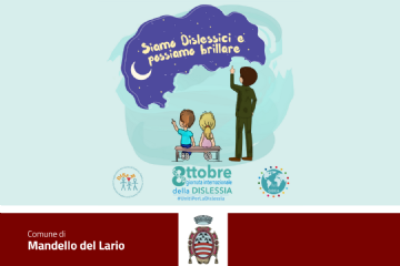 8 ottobre il municipio di Mandello del Lario illuminato per la Giornata Internazionale della Dislessia