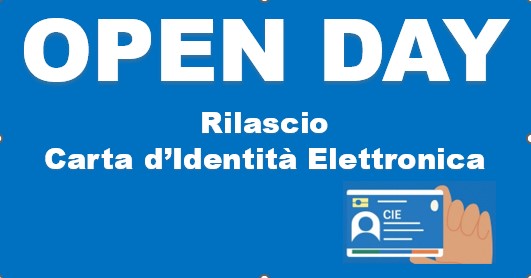 scritta open day - rilascio carta d'identità elettronica